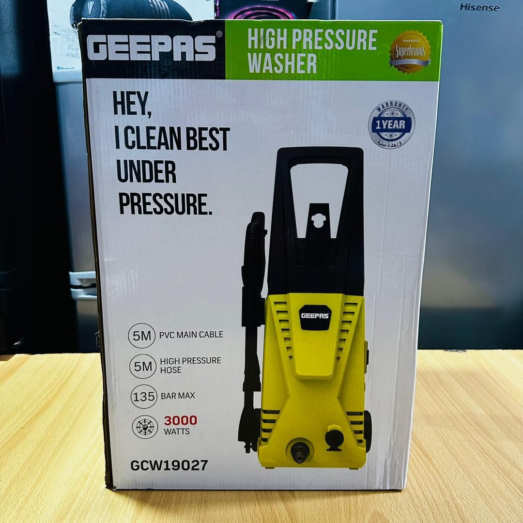 Geepas high pressure washer/car washer Portable Powerful 3000W with 135 Bar Max GCW19027_0