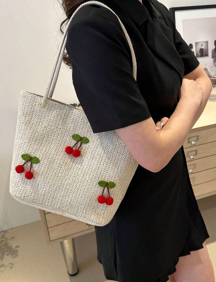 Large Capacity Woven Bag For Women 2024 New Trendy Fashion Single Shoulder Armpit Bag Casual And Trendy Handheld Bag_2