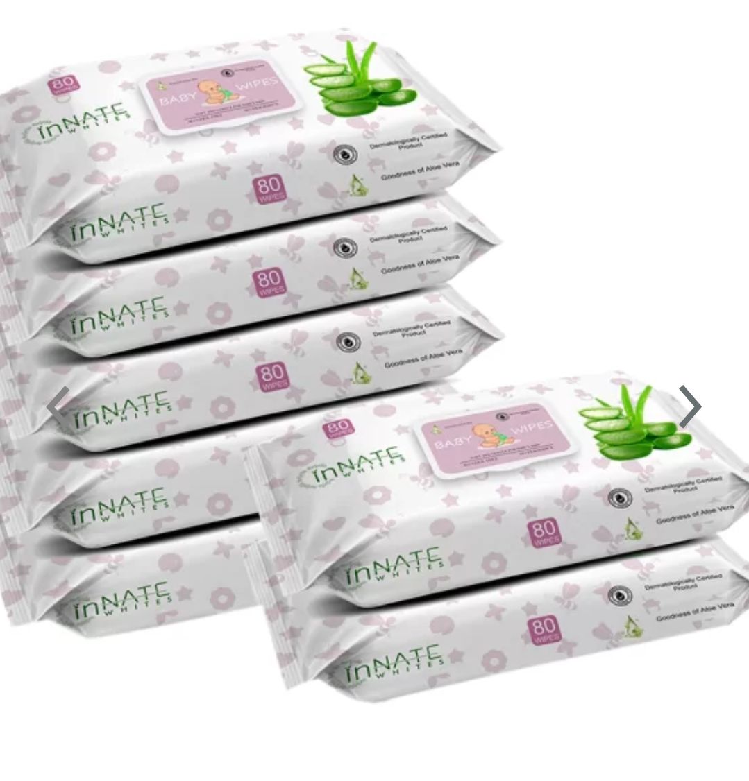 Innate Whites wet baby wipes 80 pc with Lid pack_0