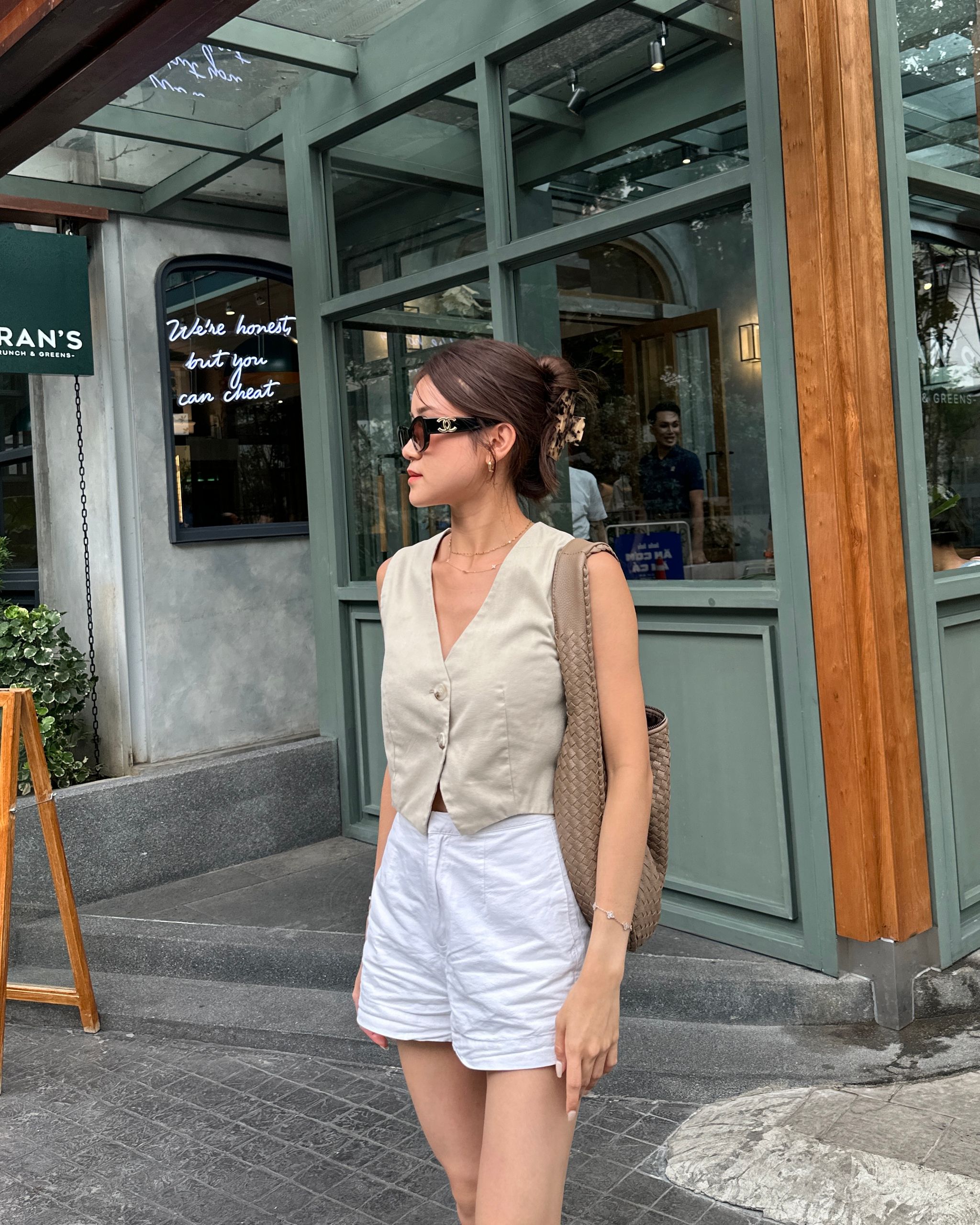 LINEN VEST TOP _0