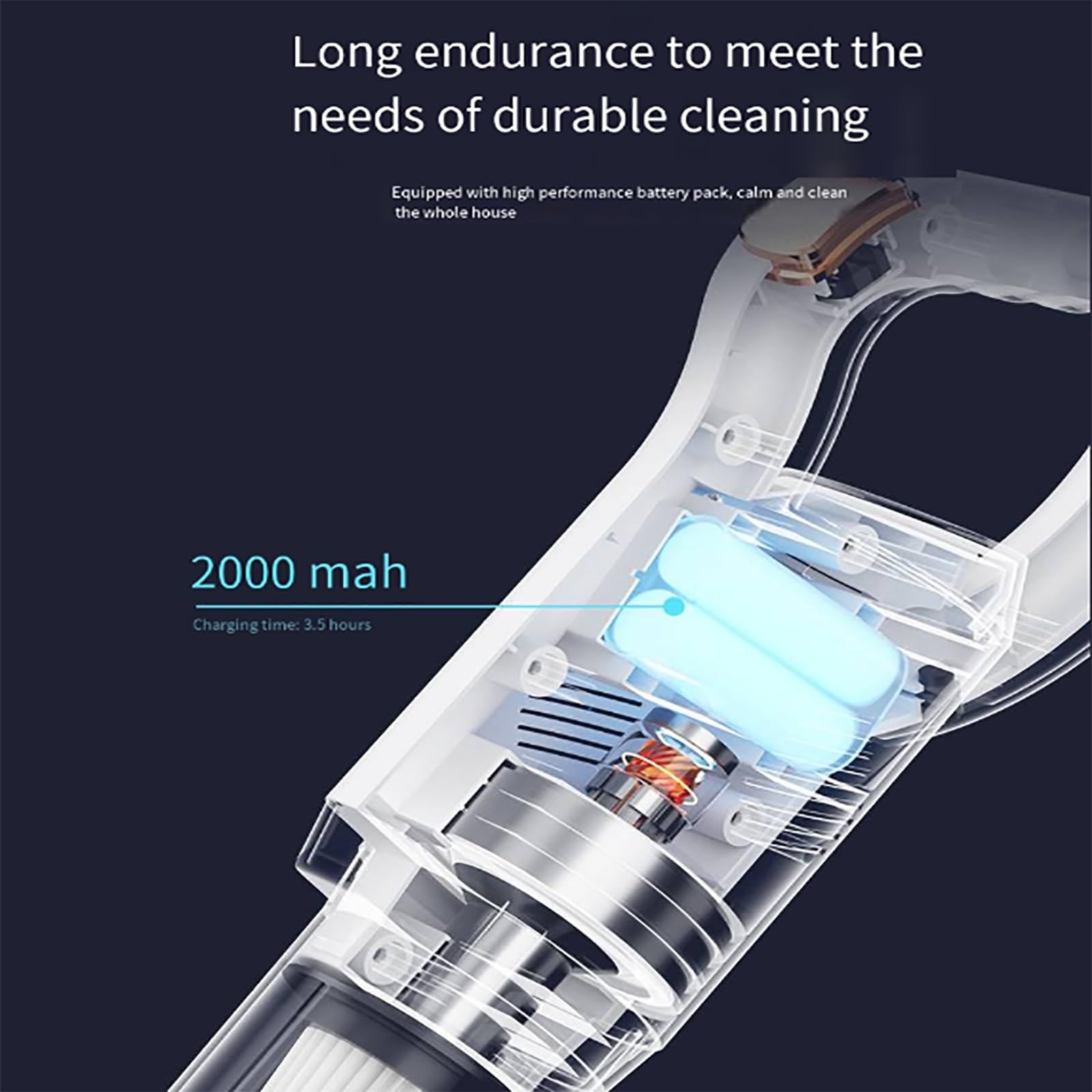 Handheld cordless vacuum cleaner USB rechargeable battery powered _3