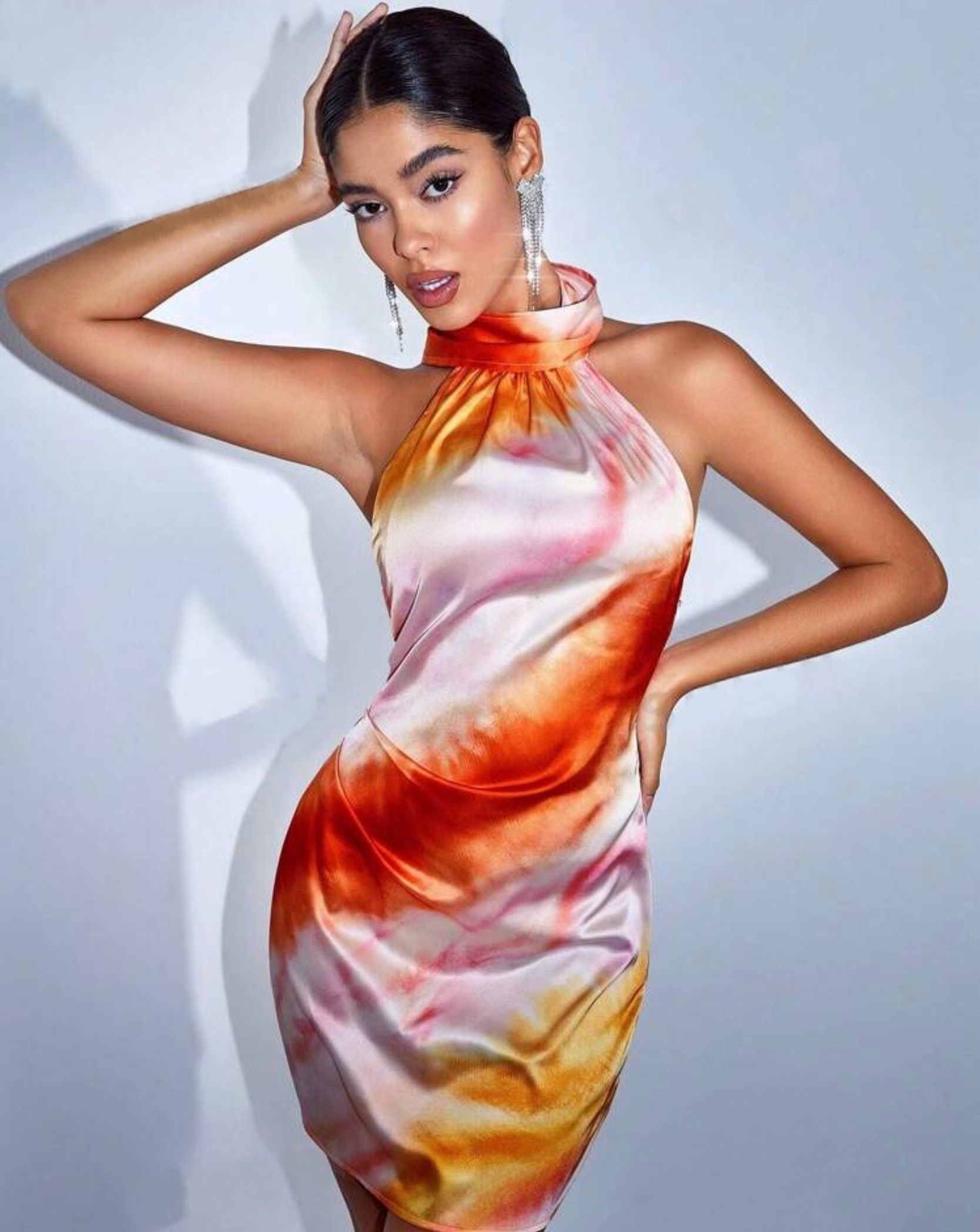 Tie-Dye Backless Dress_0