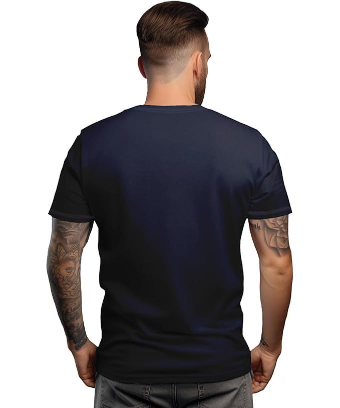 Peppyzone Stylish Short Sleeve Cotton T Shirt for Men_1