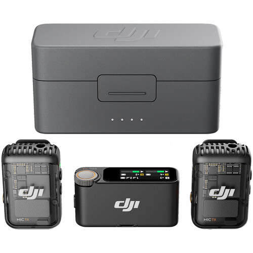 DJI Mic 2 2-Person Compact Digital Wireless Microphone System/Recorder for Camera & Smartphone (2.4 GHz)_1