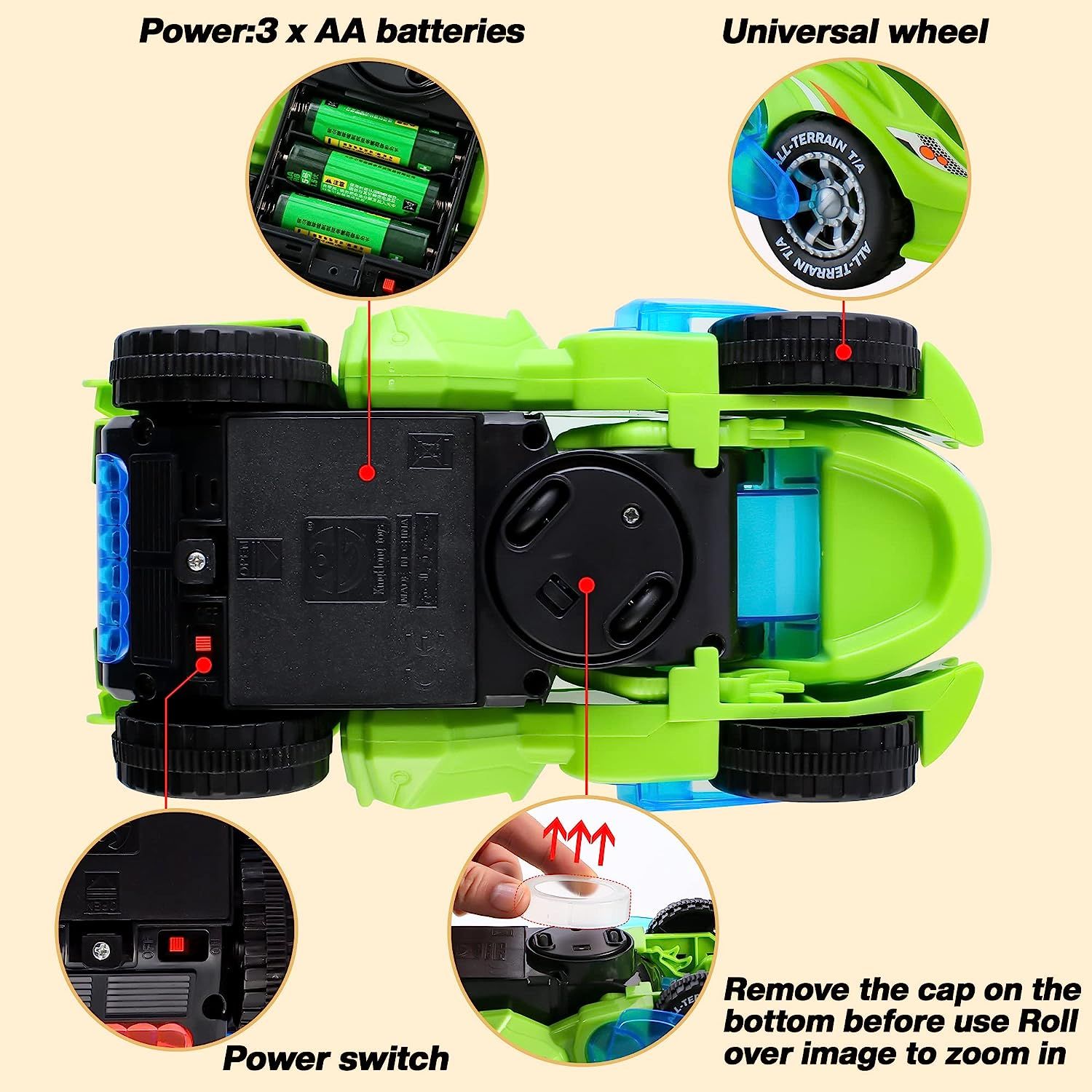 Jouets de voiture de déformation pour garçon, robot de transformation automatique, dinosaure modèle avec musique légère, cadeau, 2 en 1_4