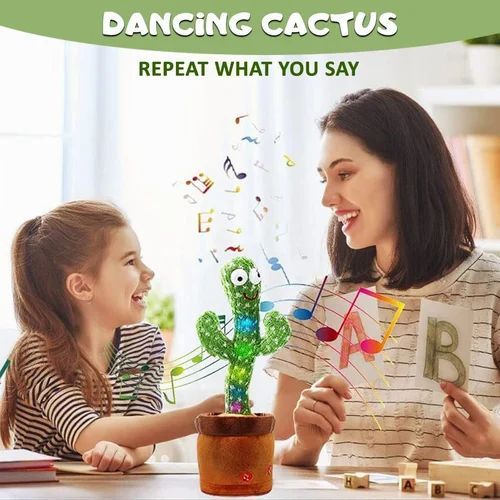 Cactus Interactif Parlant et Dansant avec Musique et Effets Lumineux _1