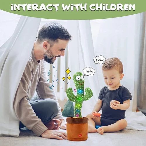 Cactus Interactif Parlant et Dansant avec Musique et Effets Lumineux _4