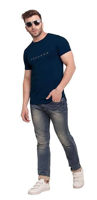 BULLMER Mens Regular Fit Printed Round Neck Cotton Tshirt Pack of 3_1