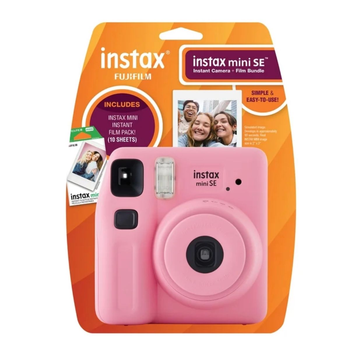 Fujifilm instax Mini SE Instant Camera with Bonus 10 pack Mini Film, Pink_8