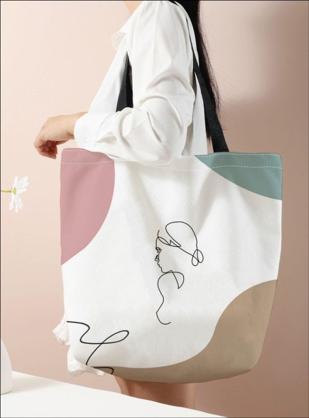 Character Print Tote (Multi color)_0