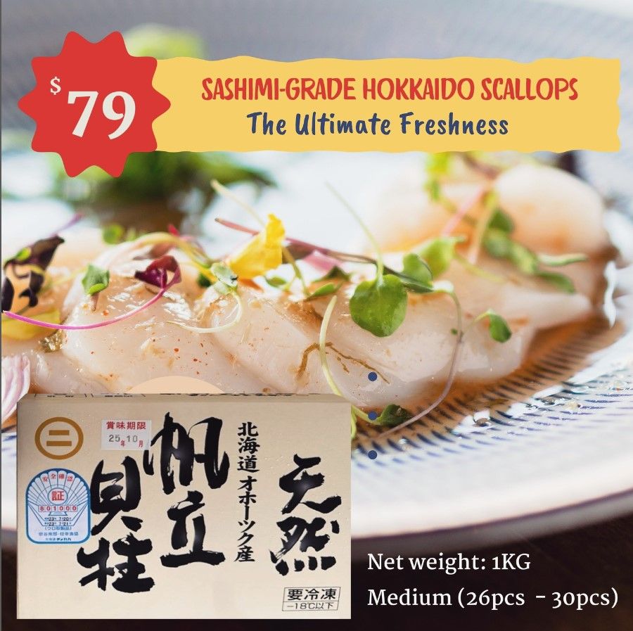 Sashimi-Grade Hokkaido Scallops 1KG_1