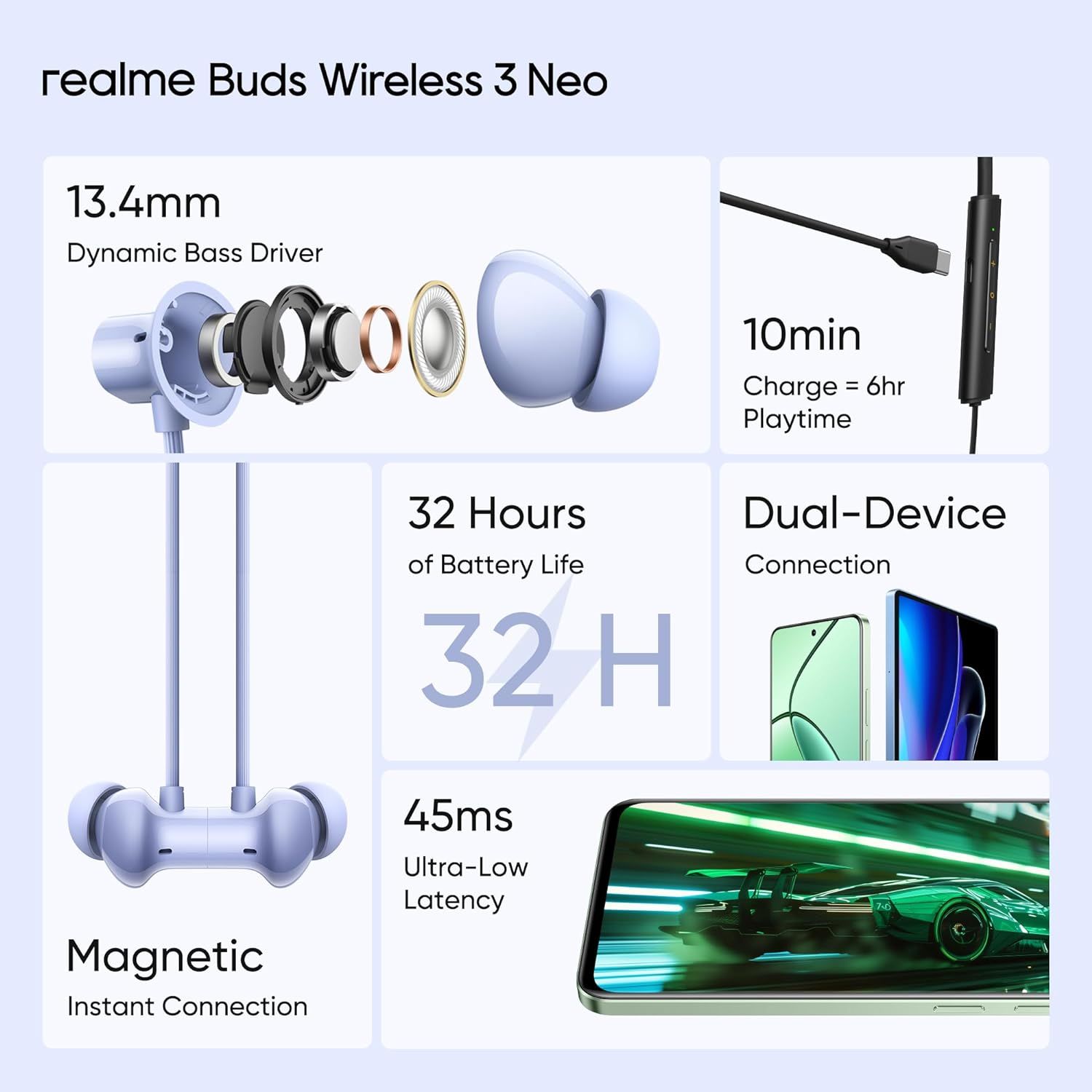 realme Buds Wireless 3 Neo Neckband - BLUE_2