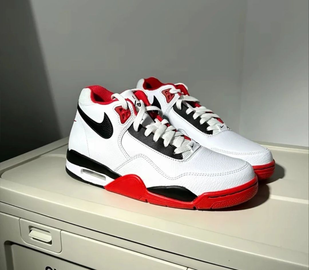  NIKE FLIGHT LEGACY High-top red and white _5