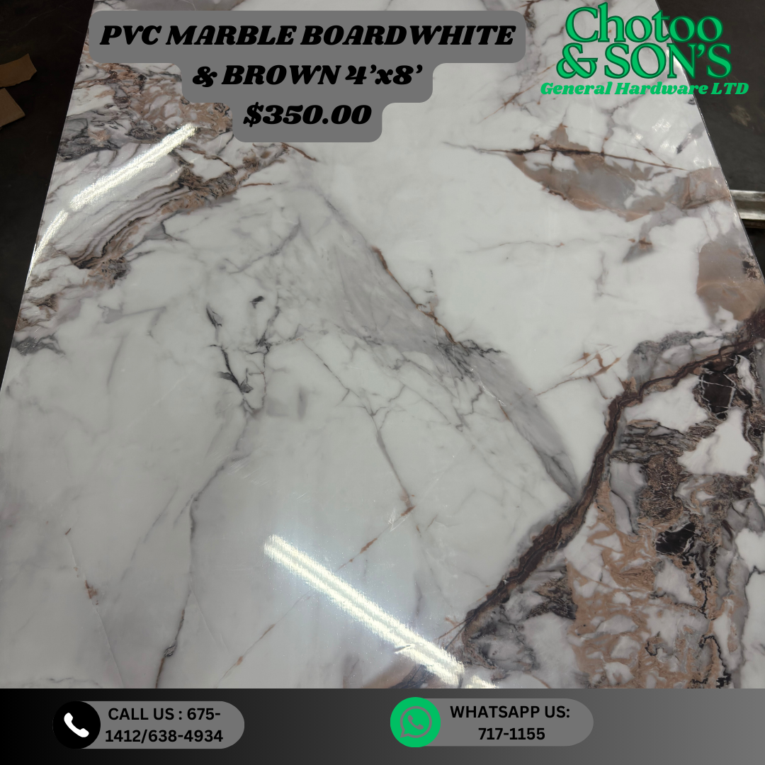 White And Brown Pvc Marble Board_0