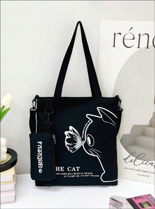 Cat Canvas Tote_0