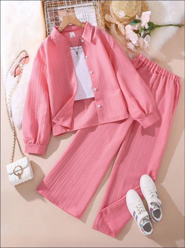 Tween Girl Casual Two-Piece Set (#1)_0