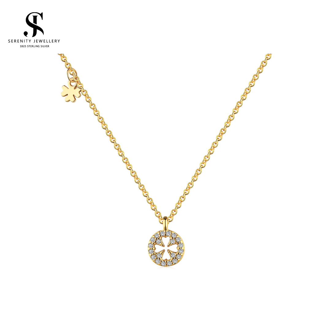 18k Gold Plated Dainty Cross Charm Necklace_0