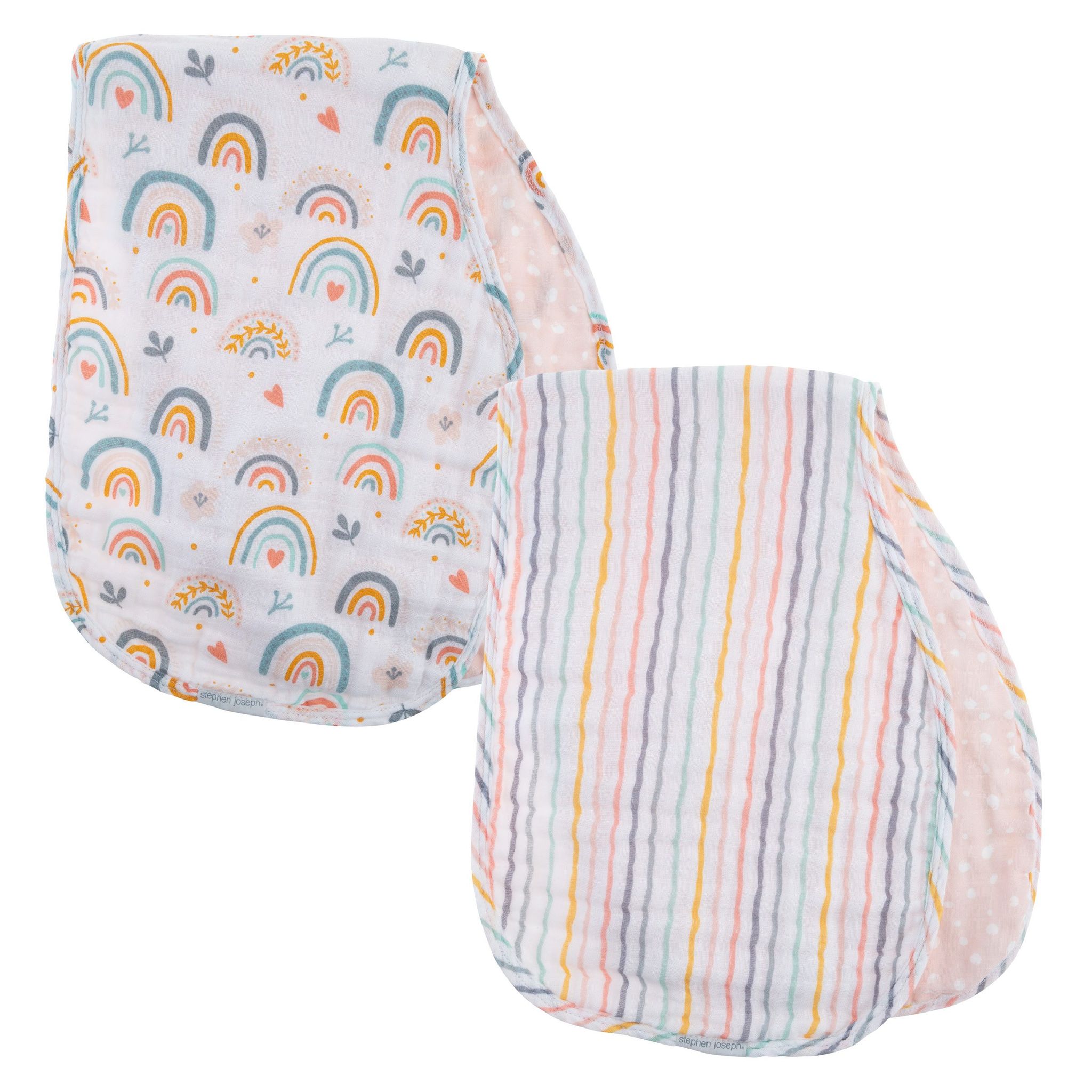 Stephen Joseph Muslin Burp Cloth Set of 2_1