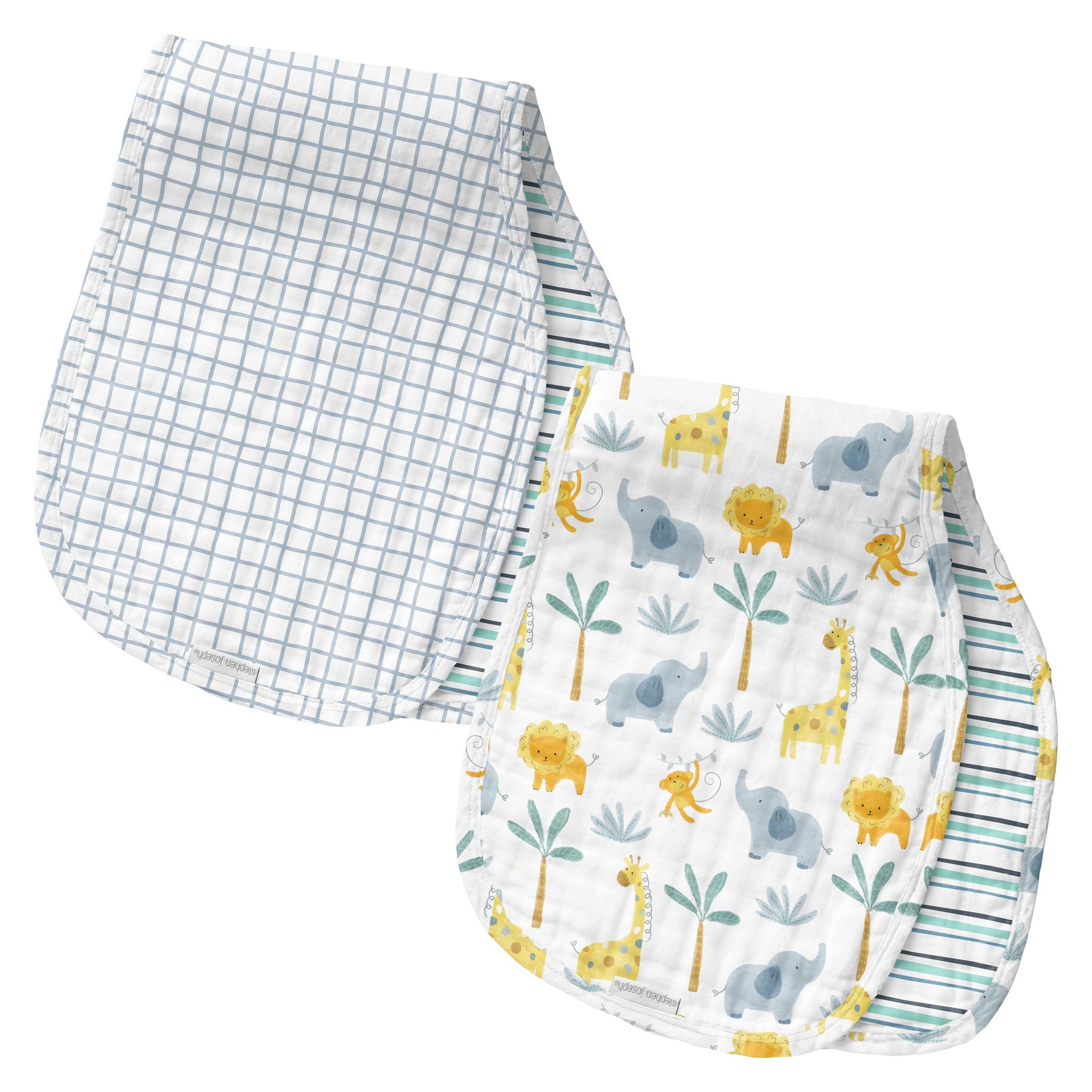 Stephen Joseph Muslin Burp Cloth Set of 2_3