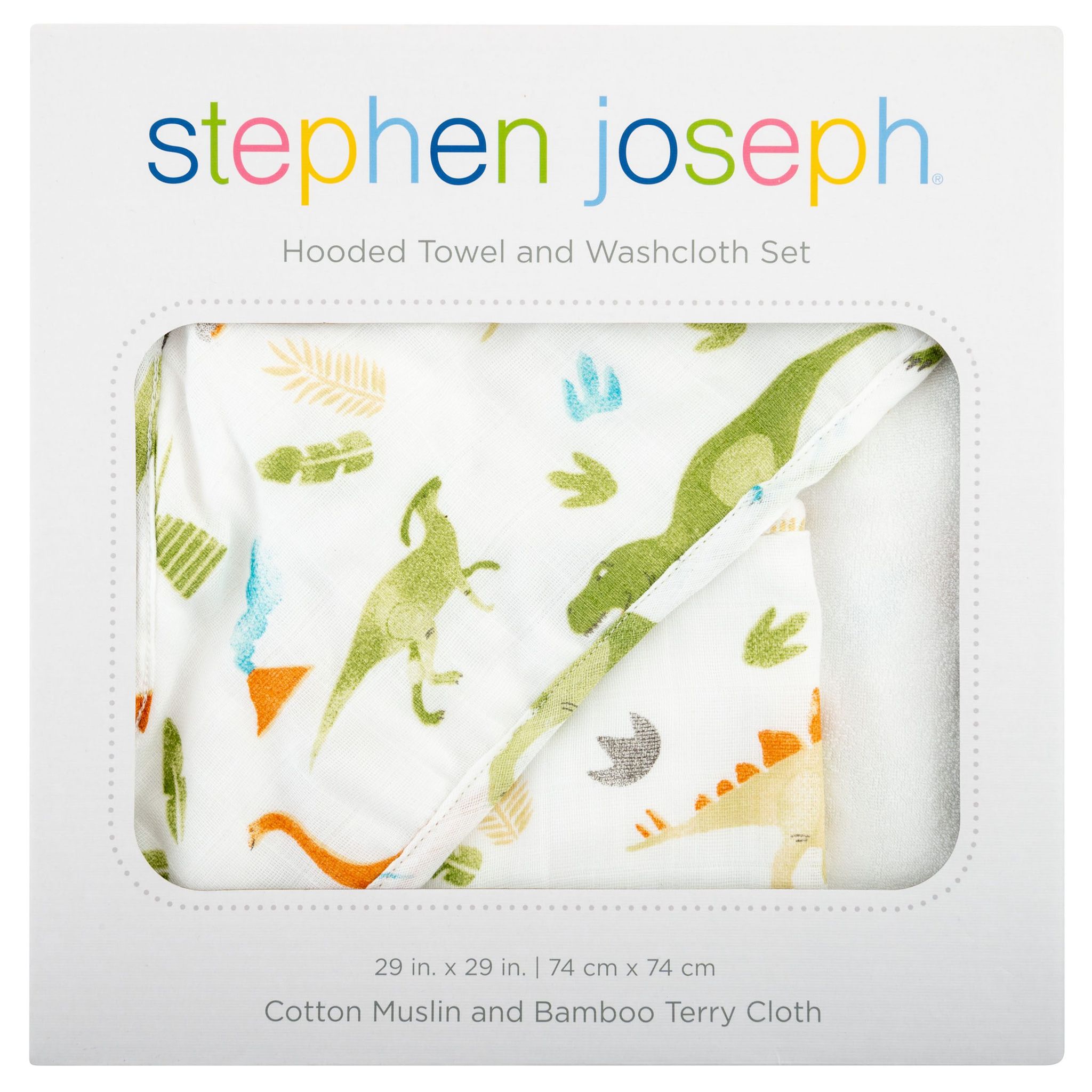 Stephen Joseph Muslin Hooded Towel With Washcloth_2