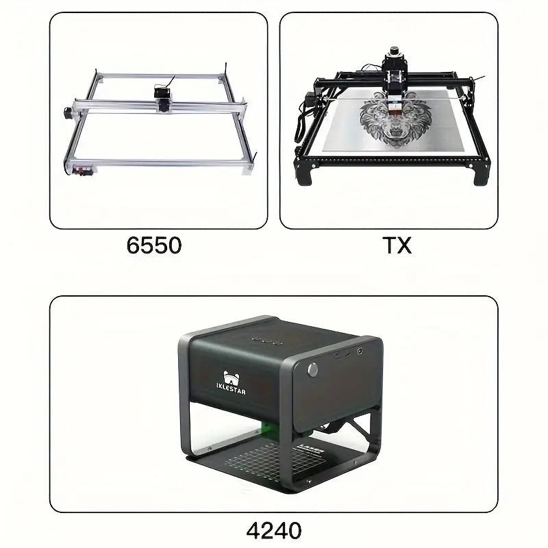 Laser Engraving Machine with Elevated Support Base and Rotating Slide Platform - Aluminum, No Battery Required_1