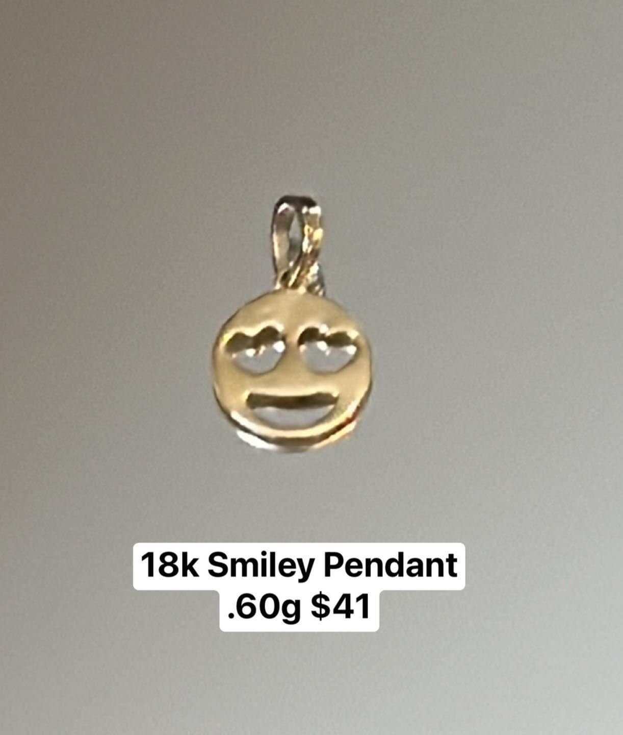 18k Saudi Gold Smiley Pendant_0