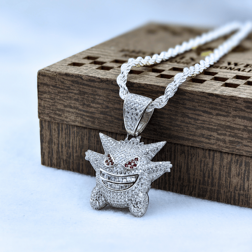 Cubic Gengar’s Phantom Silver Pendant For Men_1