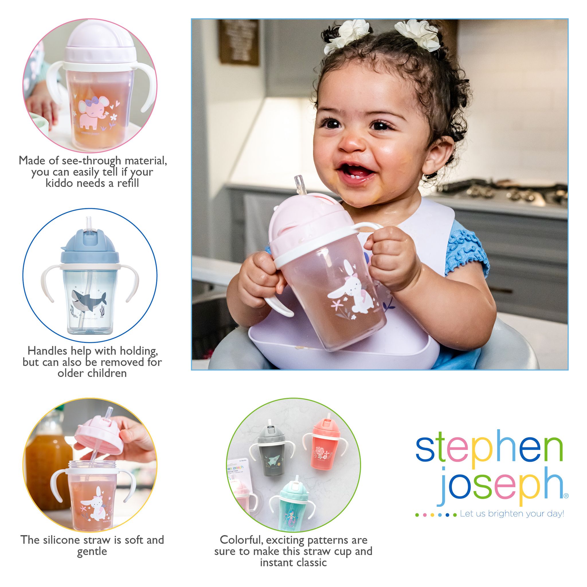 Stephen Joseph Baby Sippy Cup with Straw_0