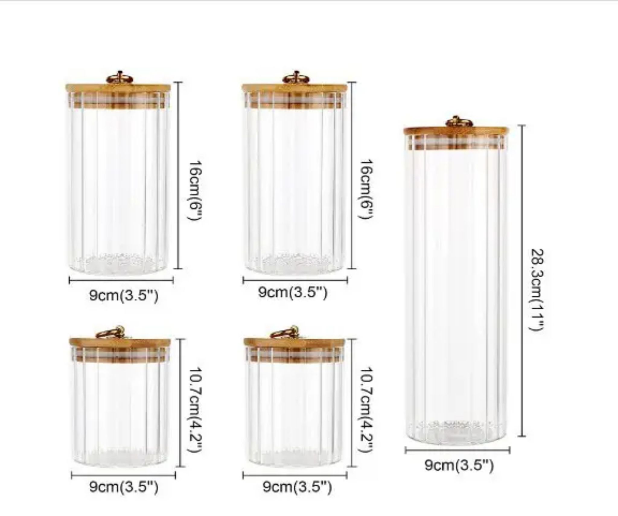 A SET OF KITCHEN STORAGE GLASS CONTAINERS _2