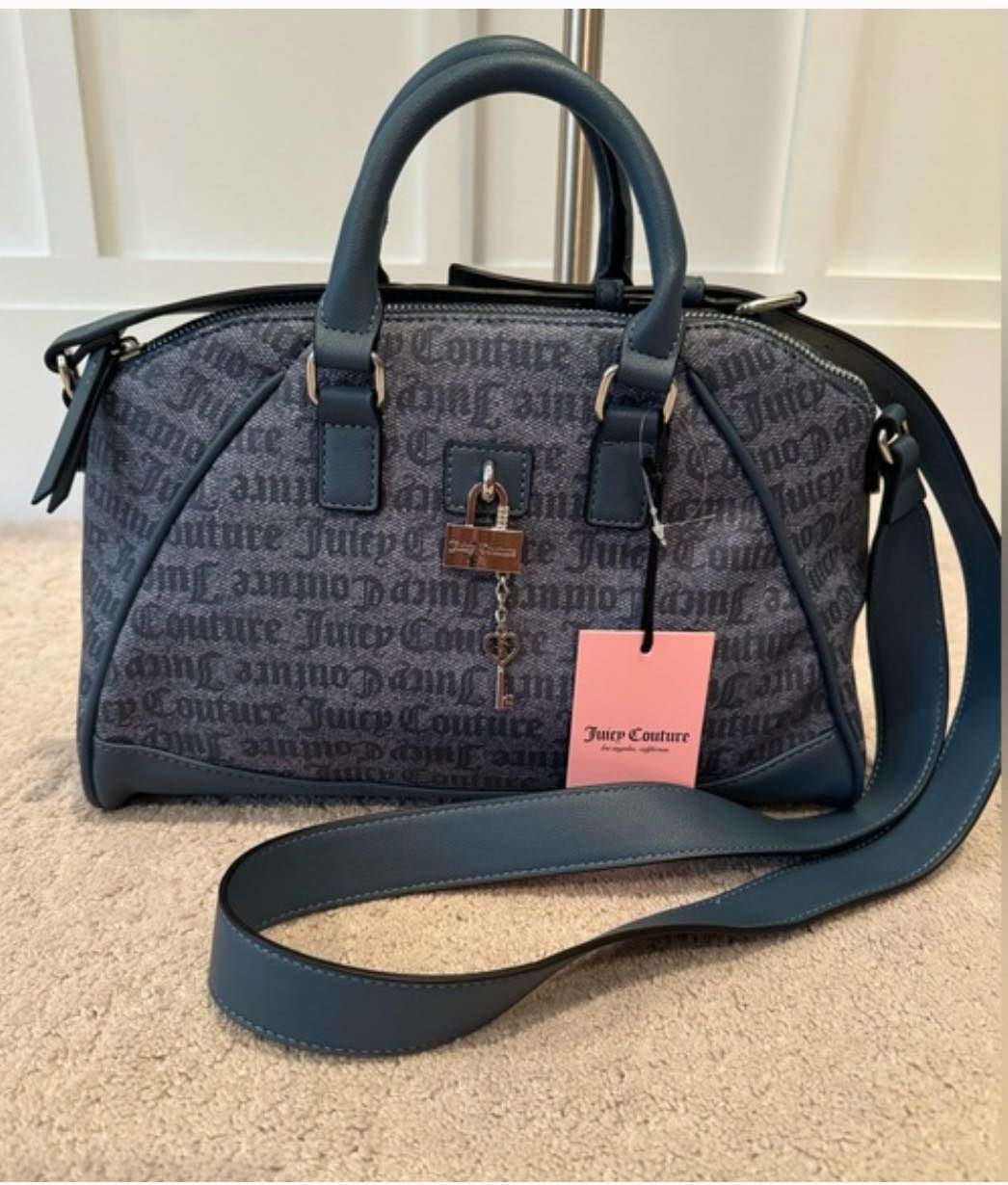 Juicy Couture new East side, West side , color is denim, faux leather bag, satchel_0