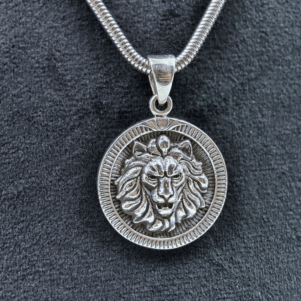 Silver Tiger & Temple Pendant For Men_2