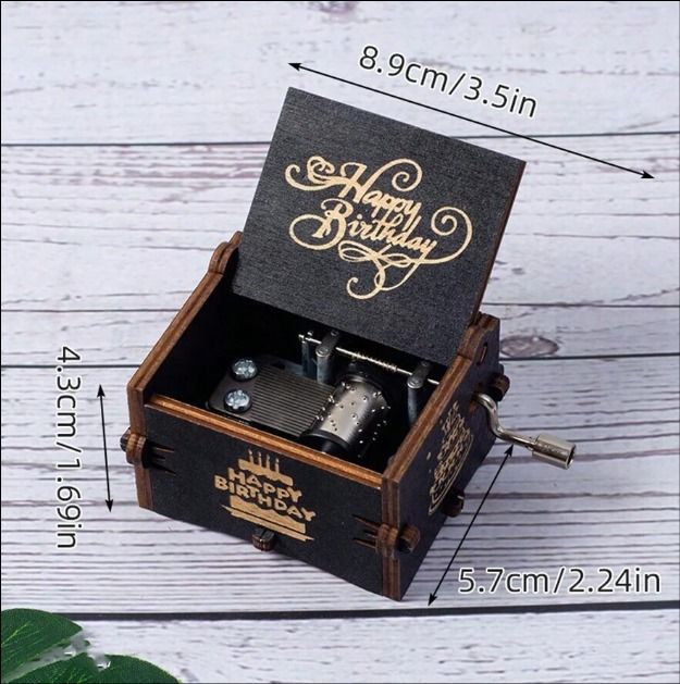 Vintage Wooden Music Box (Happy Birthday)_1