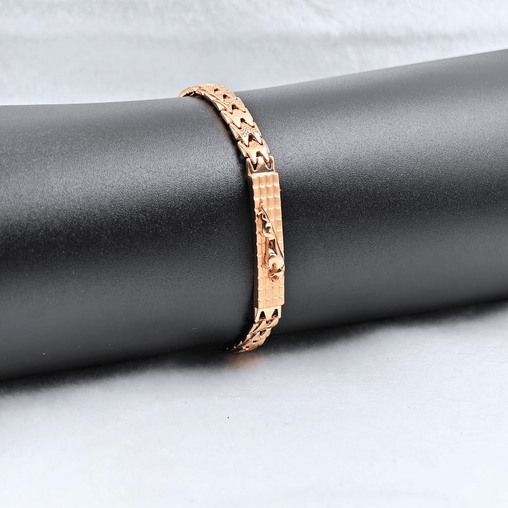 Rose gold Jaguar’s Roar Silver Bracelet For Men_1