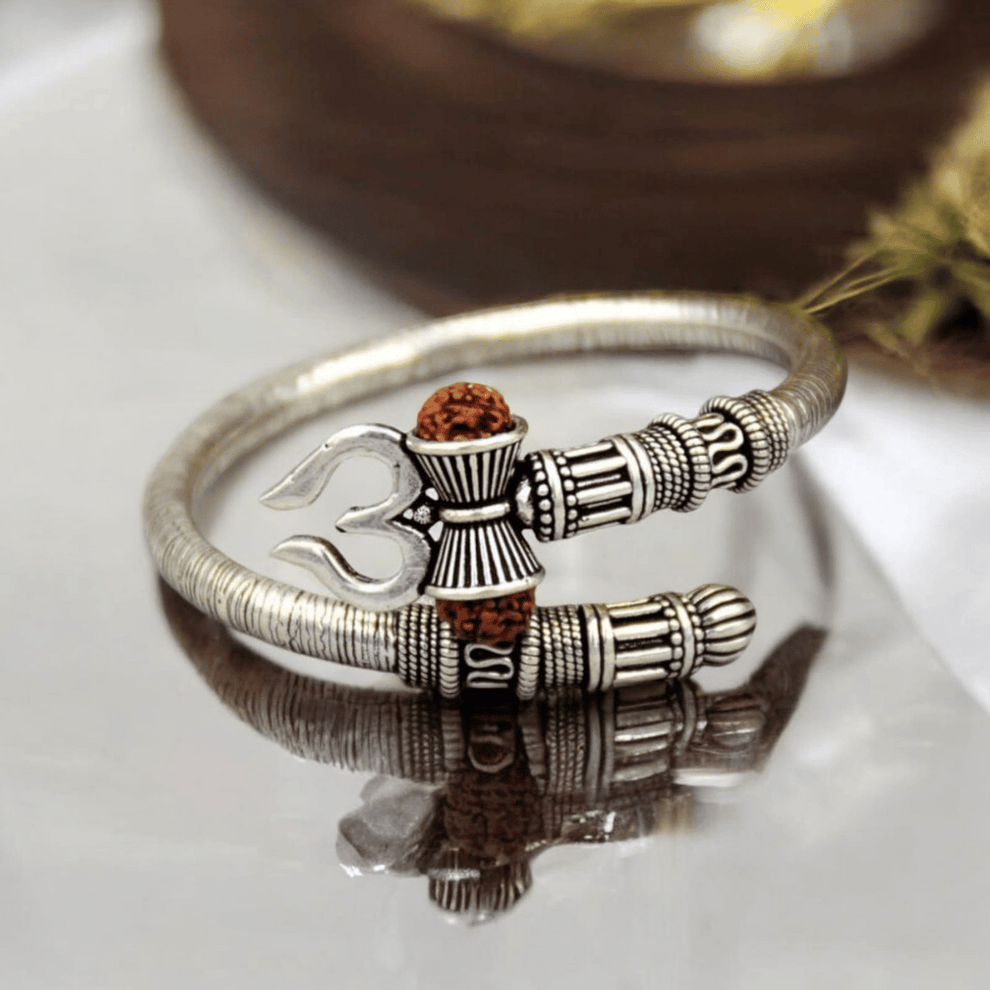 Silver Mahakal 3 kada for men_0