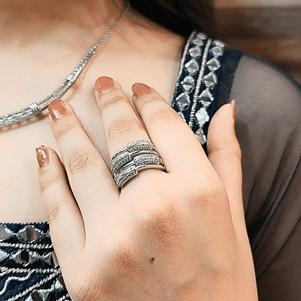 Silver siren ring for women_0