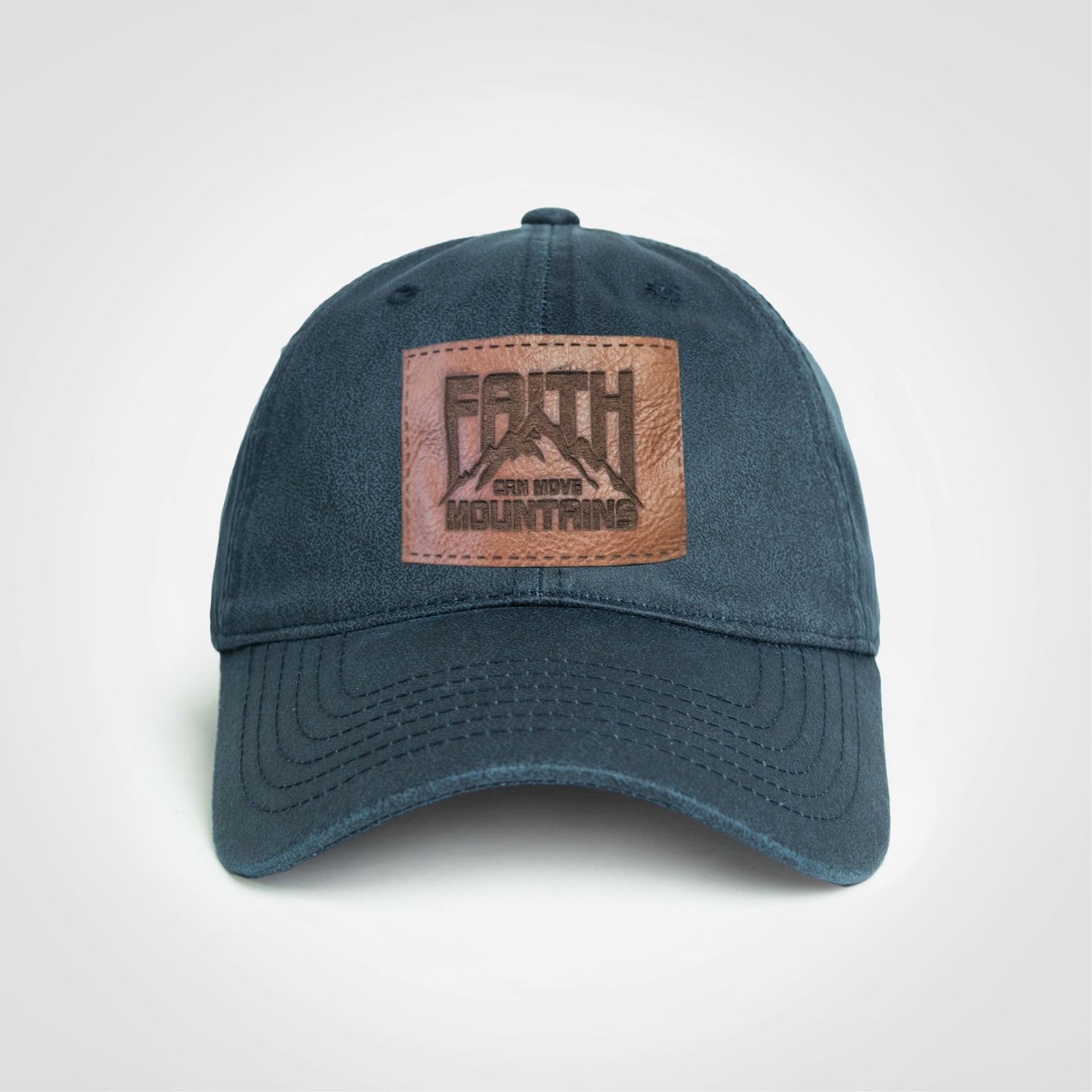 Oilskin Cap | Denim | Faith Can Move Mountains_0