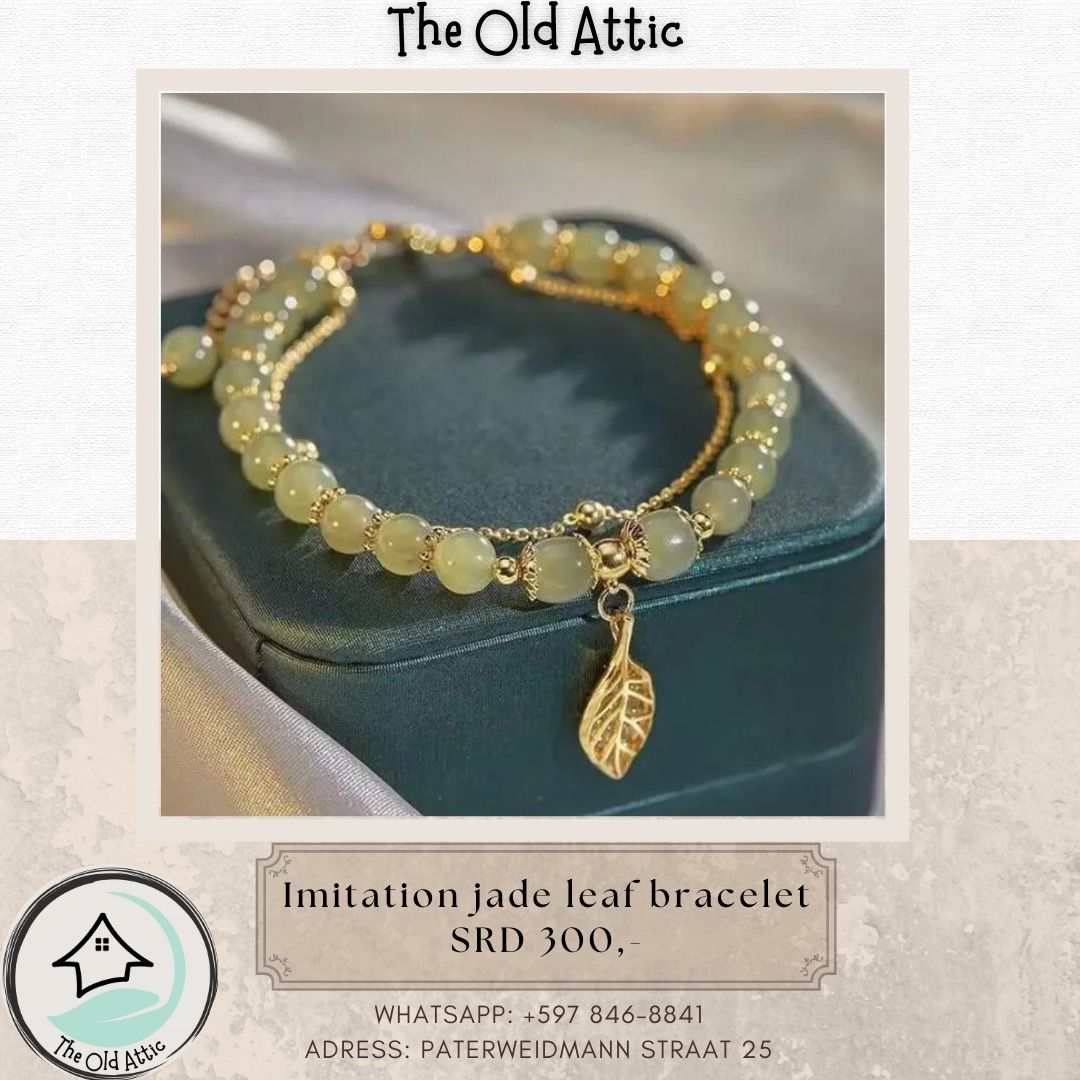 Imitation Jade Leaf Bracelet _0