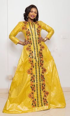 Grand boubou en Bazin pour femme_13