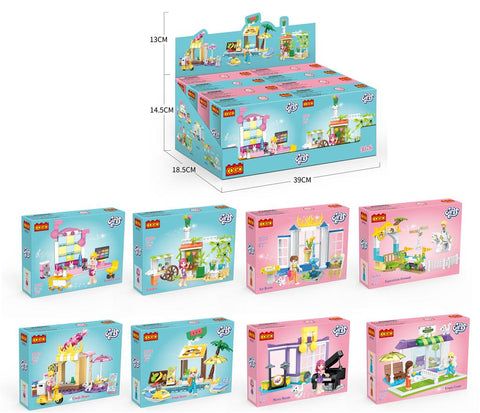 Girl themed construction - set of 8_0