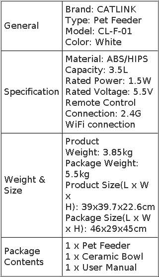 Alimentador Automático para gatos Catlink 3,5L com App_4