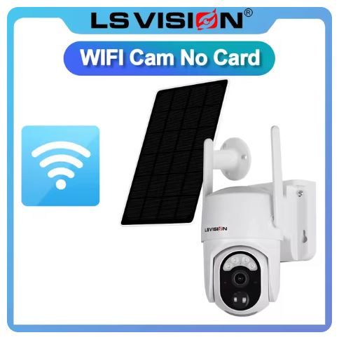 LS VISION 4MP Solar Monitor Camera PIR Detection Night Vision Color Camera Outdoor Solar Wireless Security Camera Wi-Fi/4G Cam_0