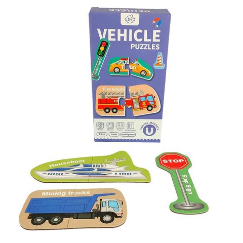 Magnetic vehicle puzzle set_0