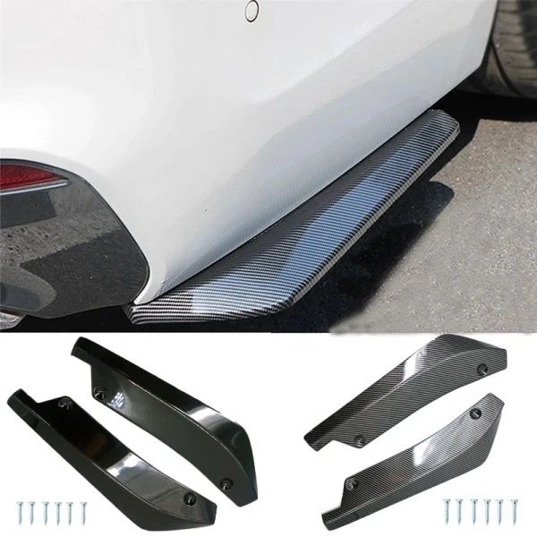 Universal Car Front Rear Bumper Strip Lip Spoiler Diffuser Splitter Scratch Protector Carbon Fiber Winglets Side Skirt Extension_0