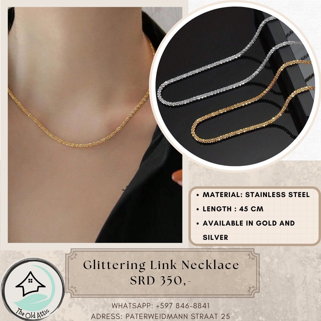 Glittering Link Necklace _0