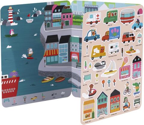 Reusable sticker book - busy city_0