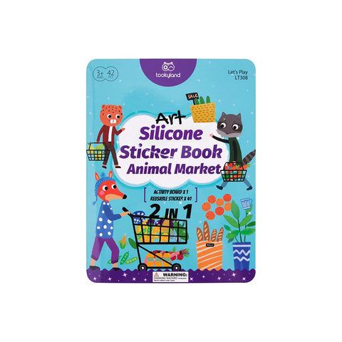 Reusable sticker book - animal market_0