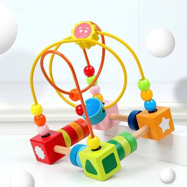 Jouet en bois pour bébé Nlive | Jouets Montessori pour enfants, centre d'activités, labyrinthe de perles, jouet de tri de formes | Jouets éducatifs pour enfants en développement précoce, cadeau pour fille et garçon_2