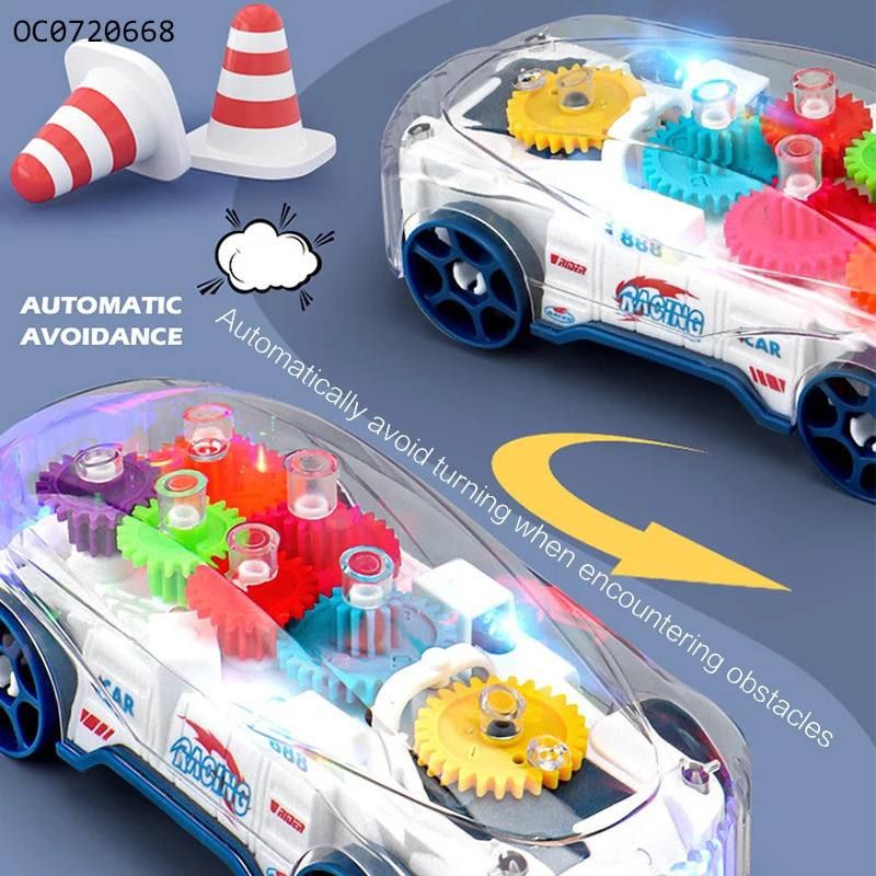 Voiture transparente pour enfants avec musique et effet lumineux_3