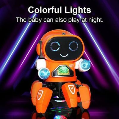 Robot poulpe à Six griffes danse électrique, jouets pour enfants, animaux électroniques, lumières LED colorées, diverses musiques, marche flexible_2