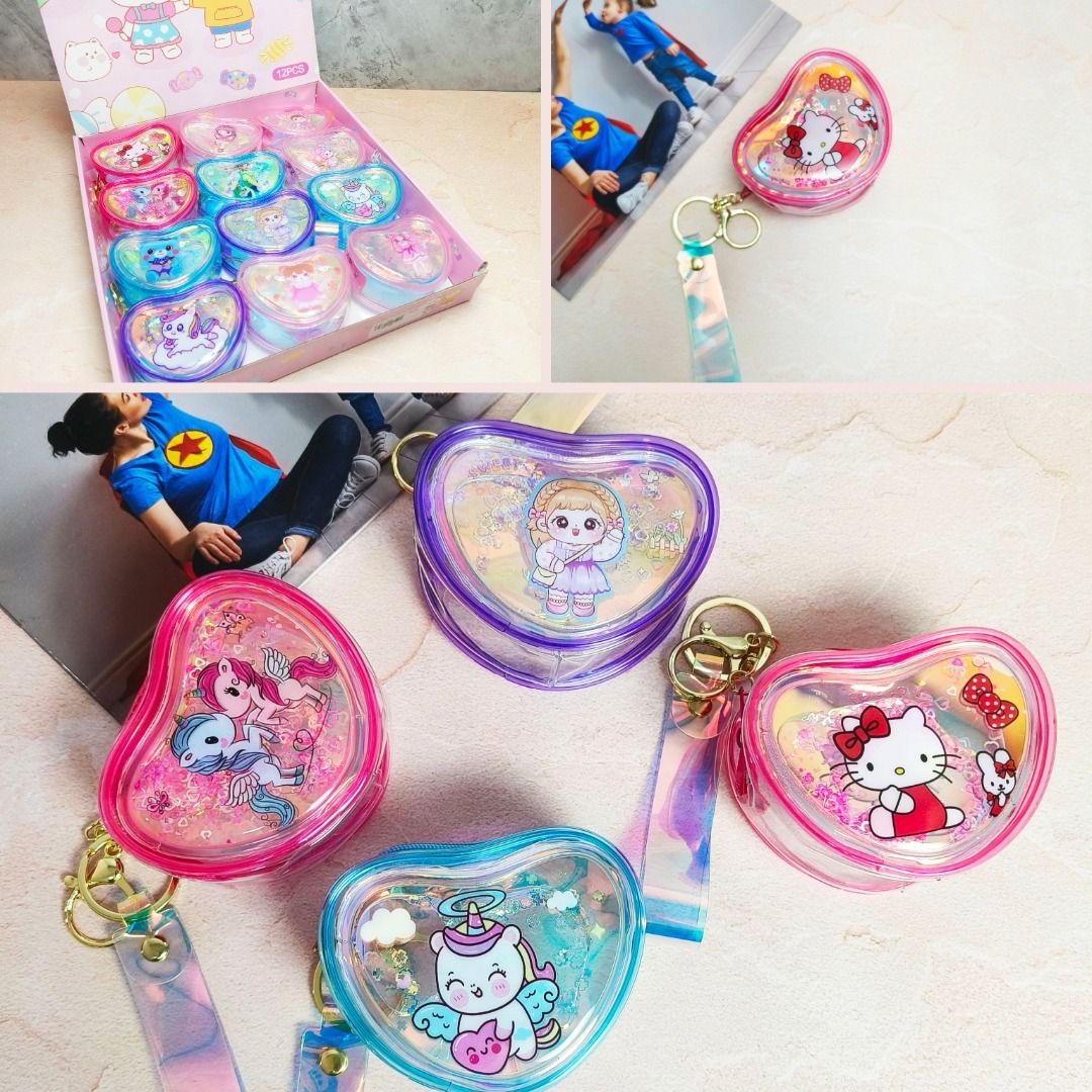 Heart Shape Holographic Gel Coin Pouch_0